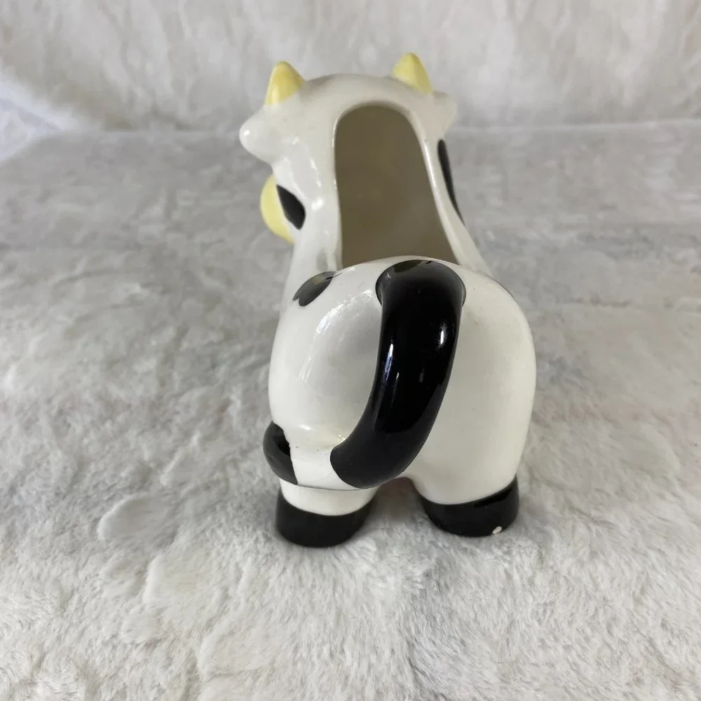 Houston Harvest Cute Vintage Porcelain Ceramic Holstein Cow Creamer Pitcher - Picture 4 of 10
